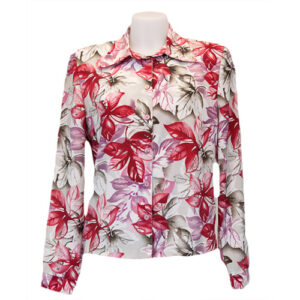Blouse rood / paars / grijs