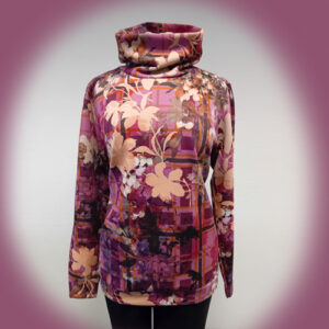 Mindset shirt met col fuchsia / paars / zalm / wit